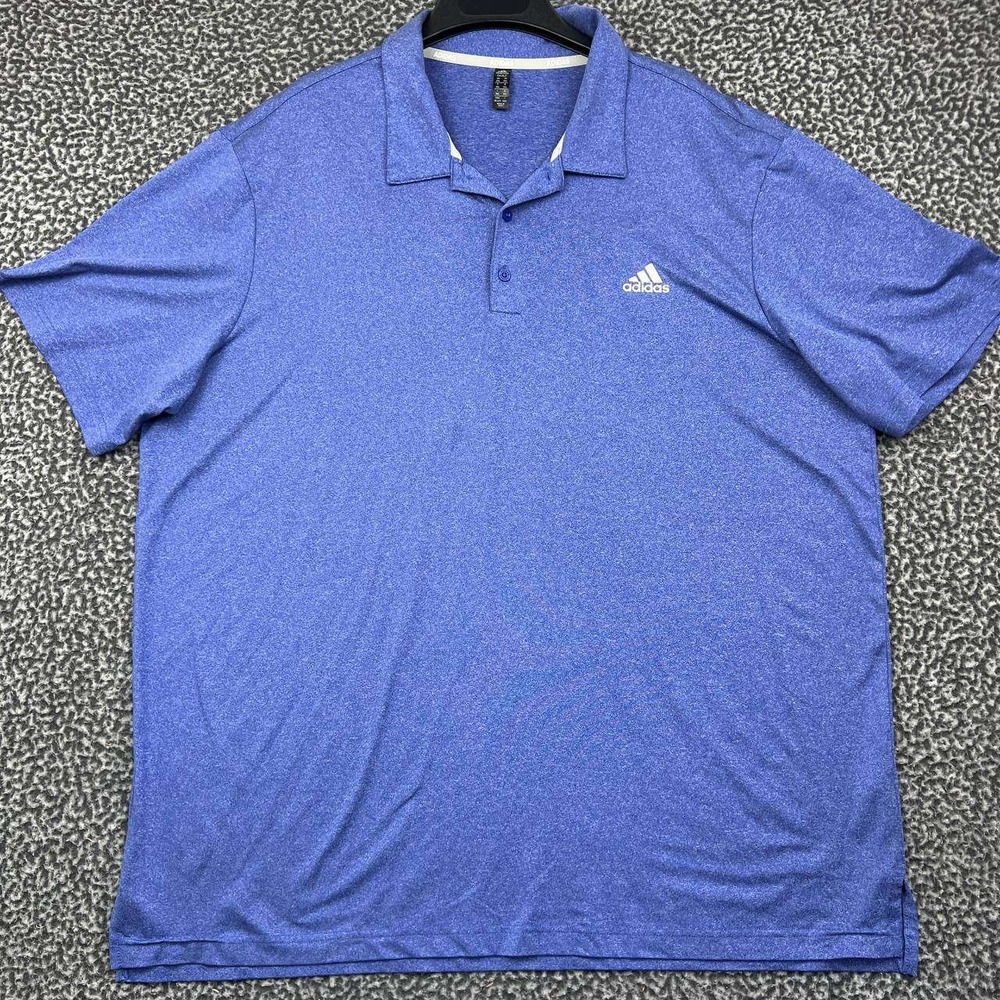 Adidas Golf Polo Shirt Men XXL Blue Short Sleeve Collared 2XL‎